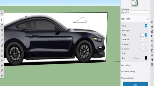 Editing line and guide settings in SketchUp for Schools