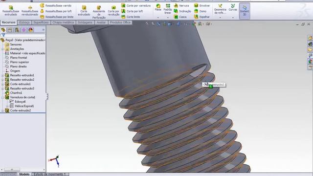 Criando Parafuso e porca no Solidworks