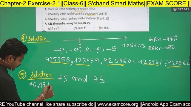 Chapter -2 Whole Numbers Exercise-2.1|| S'chand Smart Maths class-6 ||