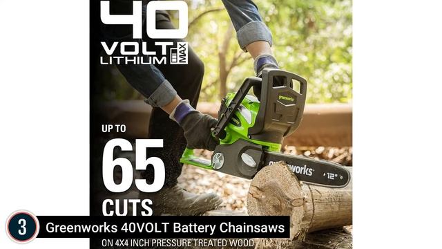 Top 5 Best Battery Chainsaws