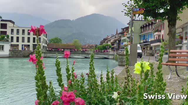 Интерлакен, Швейцария 4K. Живописный швейцарский городок между двумя озерами !