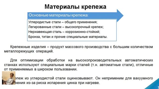 Крепежные изделия. Выбор материалов, номиналов, стандартов. Семинар ООО "Аргос НИА Инжиниринг"