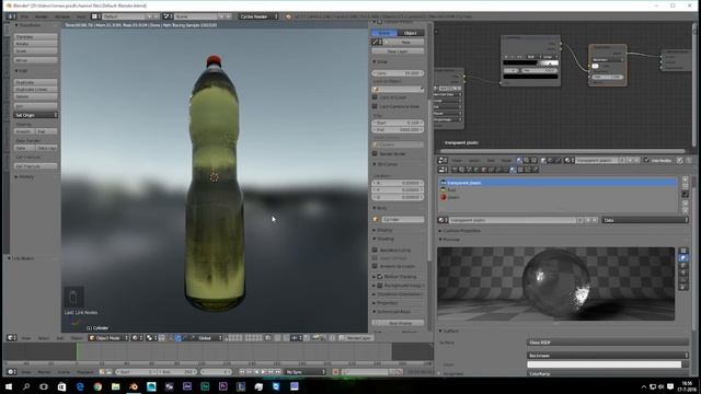 Blender tutorial - Bottle fluid splash