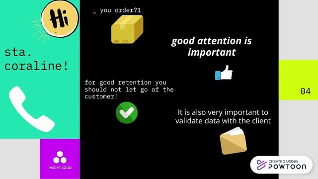 call center call presentation