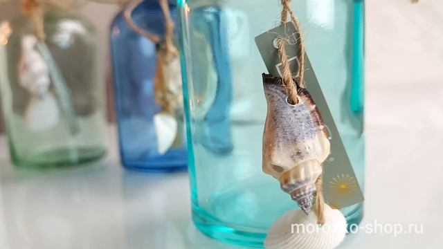 Набор декоративных вазочек МОРСКОЕ ТРИО, стекло, 13 см, 3 шт., 870345-набор