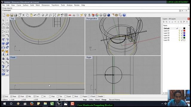 Tutorial Membuat Penggulung Headset Menggunakan Rhinoceros 4.0