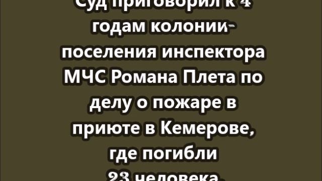 Романа Плета приговорил к 4 годам колонии-поселения