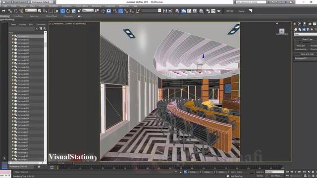 3ds Max Vray Next Best Lighting and Materials Office (TIME LEPSE)