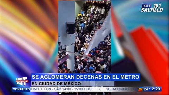 Se aglomeran decenas en el metro de CDMX