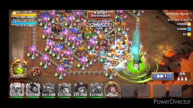 Castle Clash |Hell Dungeon 1-10| 2-10 |3 Flames F2P Setup