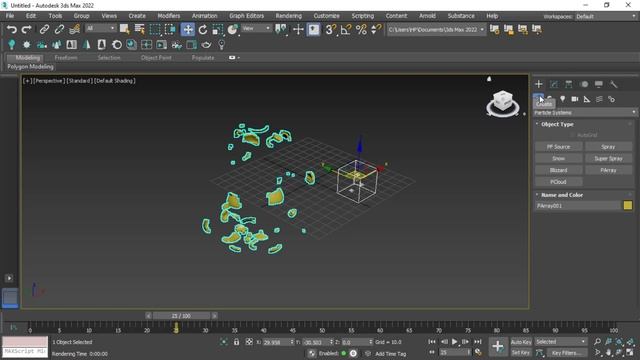 3ds Max 2022 PArray Animation احترف الخدع السينمائية المتحركة ببرنامج ثري دي ماكس بتفجير المجسمات