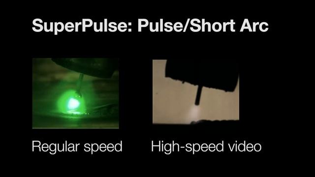 High Speed Demonstration of Modified Pulsed MIG Welding Arcs with ESAB SuperPulse