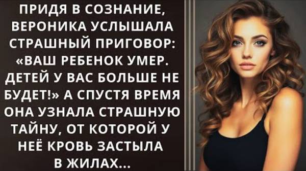 Слушать рассказы. Придя в себя, Вероника услышала ужасные слова: «Ваш ребенок не выжил. Вы больше..