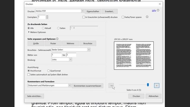 PDF als Broschüre drucken