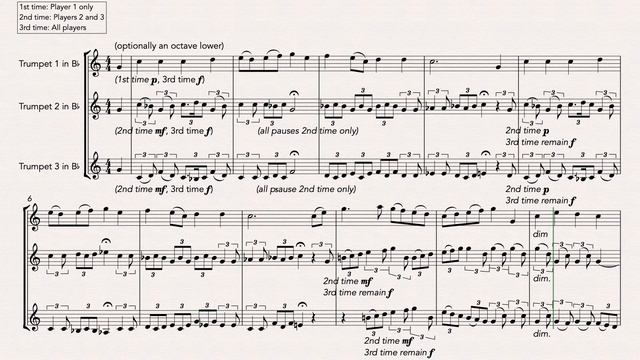 O Little Town of Bethlehem Fanfare (Trumpet Trio)