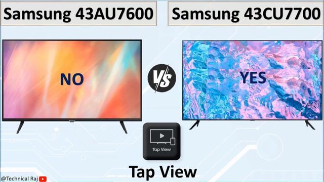 SAMSUNG UA43AU7600 vs SAMSUNG UA43CU7700 | Full Comparison
