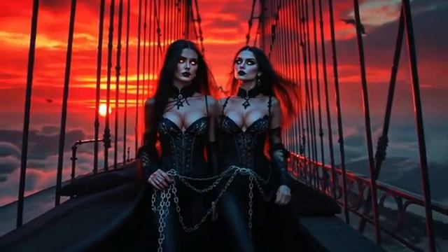 Cyber Sensations_ City of Midnight - Gothic Rock Music _ AI Music Video (360p)