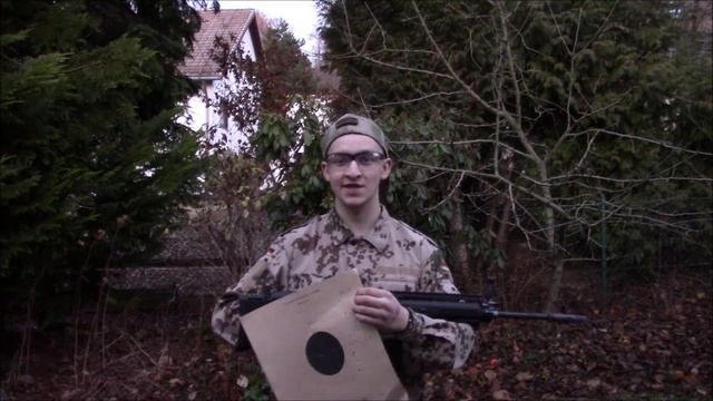 Airsoft WE MK17 Open Bolt GBB Schusstest 1,7 Joule