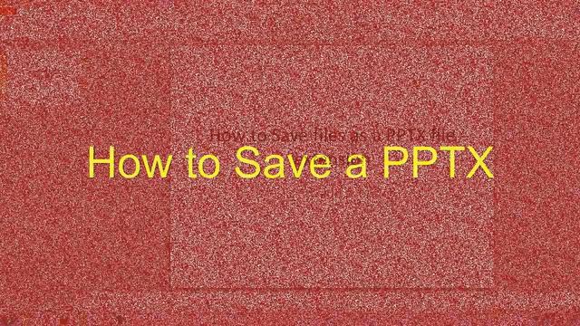 How to Save a JPEG and PPTX File in PowerPoint