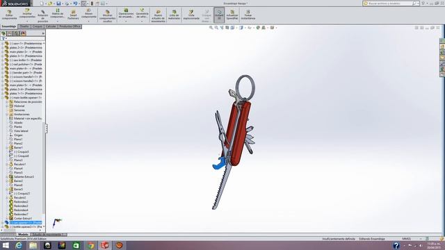 Navaja en Solidworks 2014