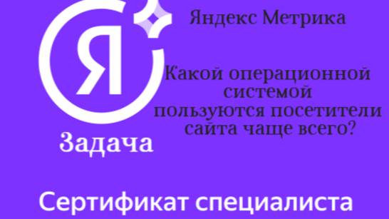 Какой операционной системой пользуются посетители сайта чаще всего. Сертификация Яндекс Метрика.