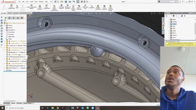 How does a hub less in wheel electric motor work in solidworks| VeldboomStudios