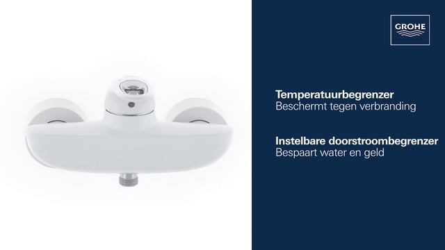 GROHE Eurostyle Solid Douchekraan met open greep - Moon White