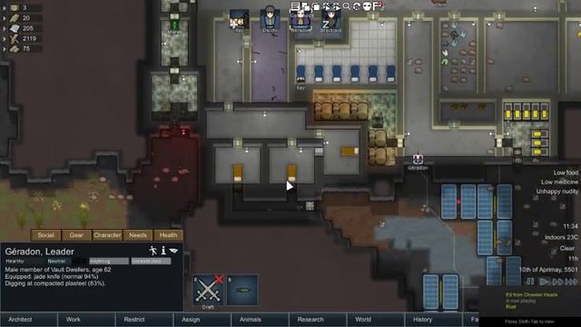 Quick demonstration: Rimworld Fallout Vault Structures & Floors mod