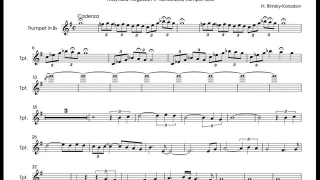 Scheherazade - Maynard Ferguson`s transcribed trumpet solo