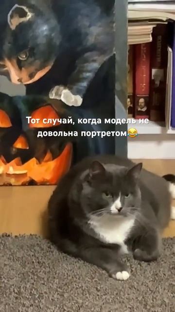 Как написать портрет чтобы заказчик остался доволен?😊 #лайфхак #shortsvideo #художник #котик #котэ