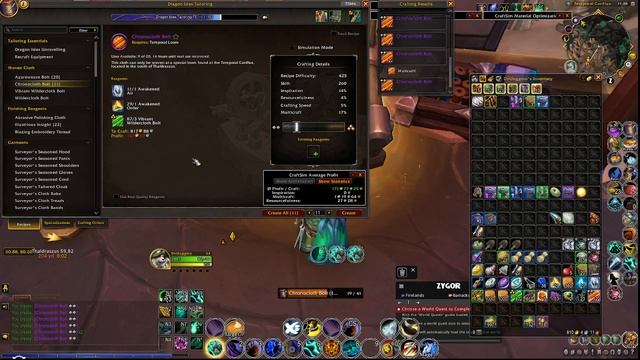 WoW Dragonflight Chronocloth Bolt Craft 20x