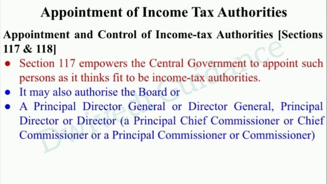 Income Tax Authorities, Appointment of Income Tax Authorities, CBDT, Taxation Laws, BBA, MBA, B.Com