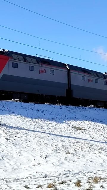 Электровоз 2ЭС6-1341 "Синара" (ТЧЭ-5 Орехово) с наливным грузовым поездом.
