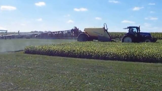 Hardi Commander with TWIN Air assist in fall soybeans on 7" centres.