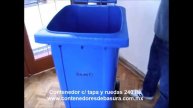 Botes de basura con tapa y ruedas de 240 litros modelo Z240HD