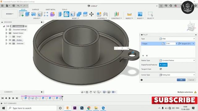Fusion 360 3d part modeling tutorial|#Autodesk Fusion 360 tutorials