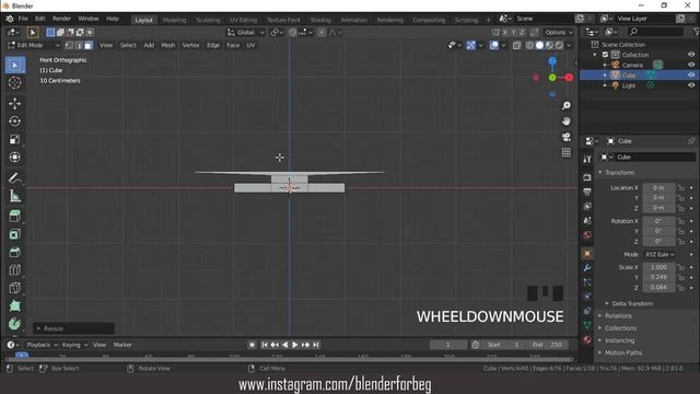 Blender 2.8x One Minute One Tutorial Ep8 ( Low Poly TV modeling)