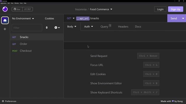 Full Stack - Food Commerce - 1507 - Importando os endpoints para o Insomnia