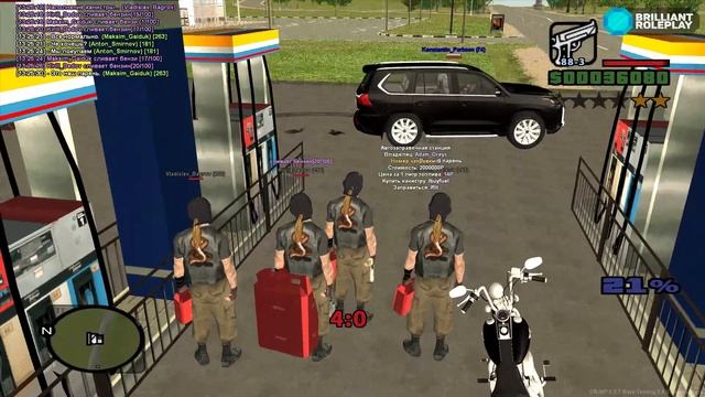 [CRMP] Будни лидера // Грабим заправку // Brilliant RP #4