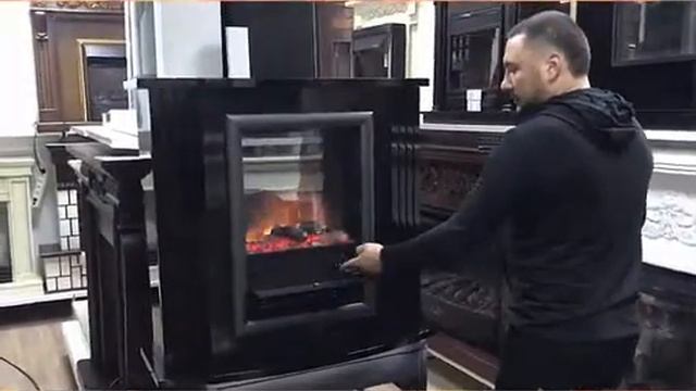 Купить каминокомплект Mozart Black Deluxe с очагом Viotta от Dimplex