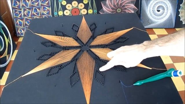 string art ESTRELLA DE 6 PUNTAS por jorge de la tierra