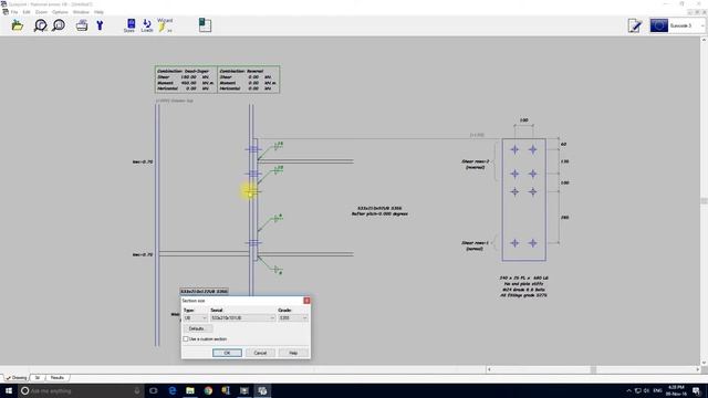 Design of moment connections using Quikjoint