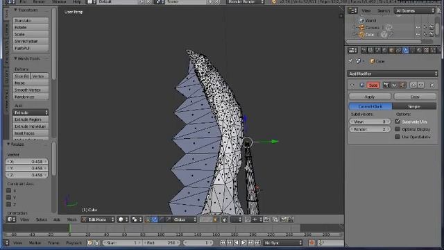 How to use sculpt mode in blender (knife part 2)