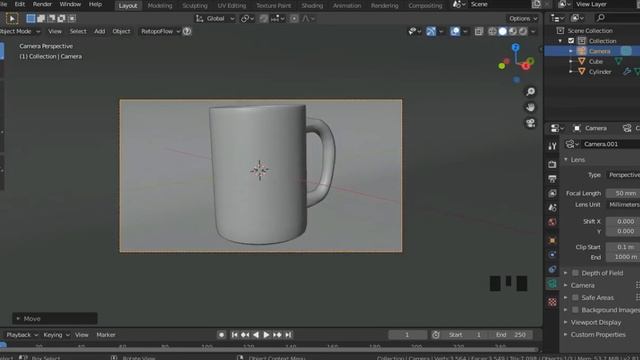 #Blender Glass mug | Timelaps