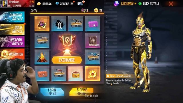 Spider's Nest Return New Golden Threat Bundle Don't Spin -Garena Free Fire