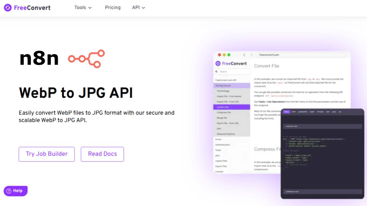 n8n - решение для бесплатной конвертации из webp в jpg