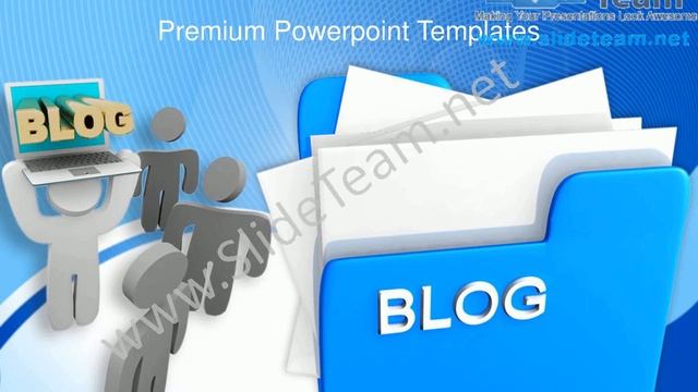 Computer Folder With Blog PowerPoint Templates ppt Themes 1012 Slides Backgrounds