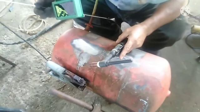 Tig welding compressor tank repair aluminium