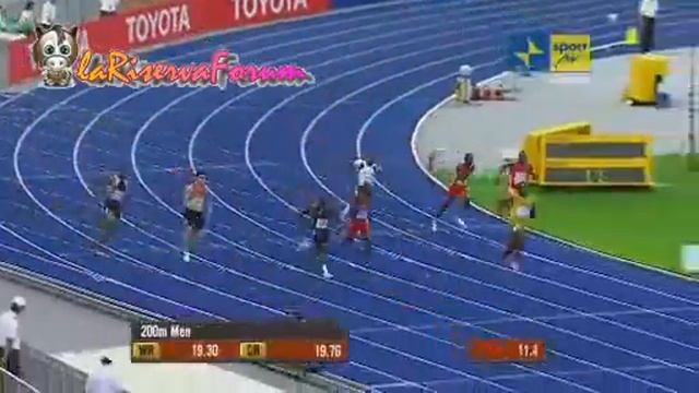 Mondiale Atletica Berlino 2009: 1ª Semifinale 200 metri - Usain Bolt 20''08 camminando