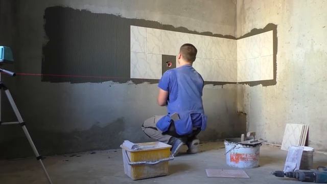 Укладка фартука на кухне